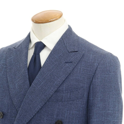 [Used] green label relaxing × Sartoria Ring wool cotton linen double-breasted suit, navy x blue [size 46/80] [NVY] [S/S] [condition rank B] ​​[men&