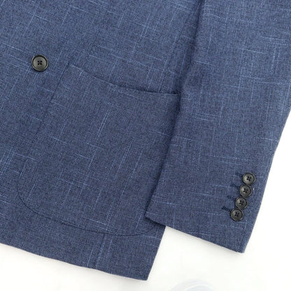 [Used] green label relaxing × Sartoria Ring wool cotton linen double-breasted suit, navy x blue [size 46/80] [NVY] [S/S] [condition rank B] ​​[men&