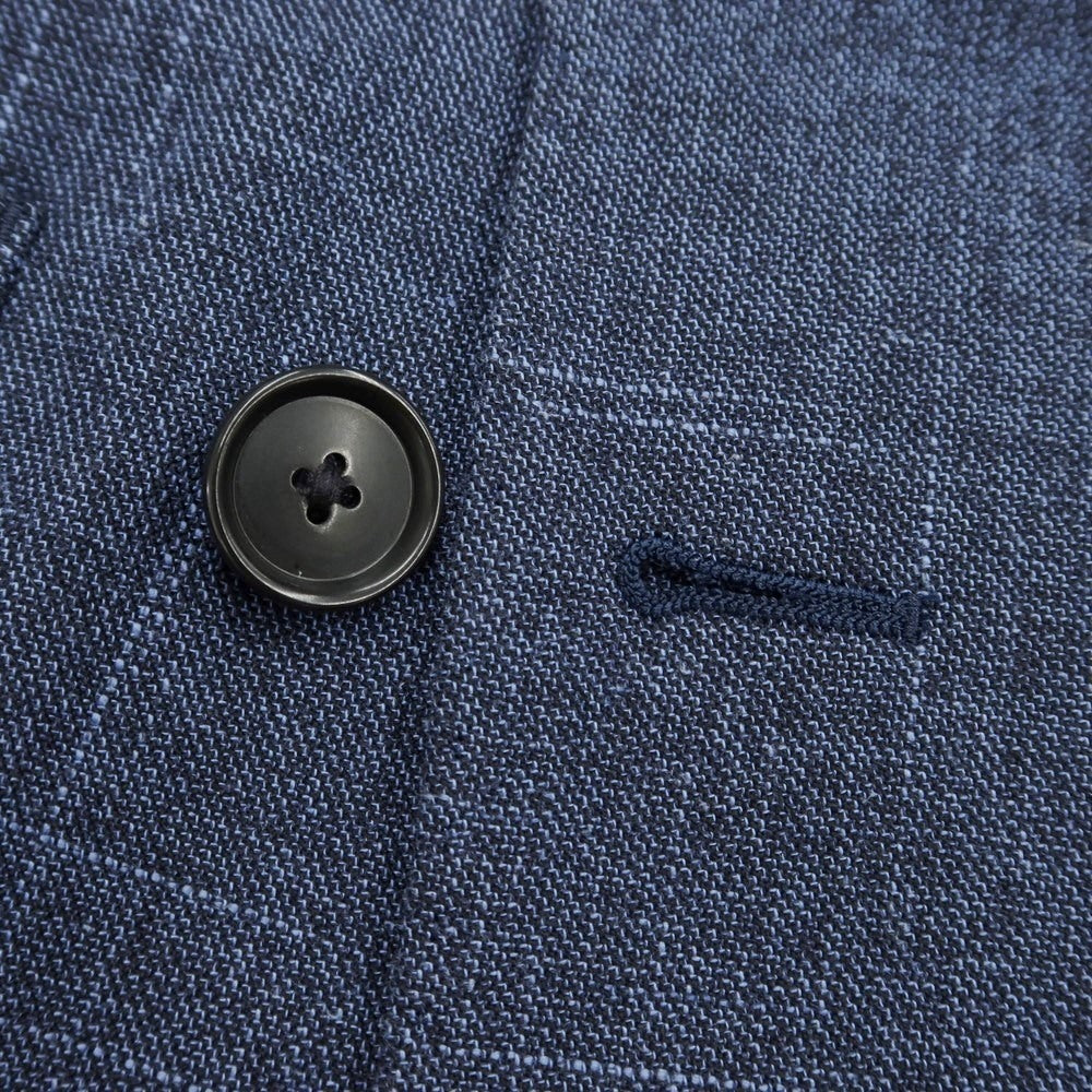 [Used] green label relaxing × Sartoria Ring wool cotton linen double-breasted suit, navy x blue [size 46/80] [NVY] [S/S] [condition rank B] ​​[men&