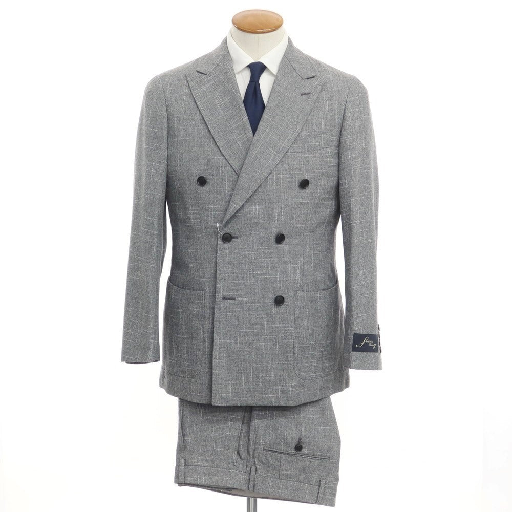 [Used] green label relaxing × Sartoria Ring wool cotton linen double-breasted suit, grey [size 46/80] [GRY] [S/S] [Condition rank A] [Men&