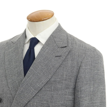 [Used] green label relaxing × Sartoria Ring wool cotton linen double-breasted suit, grey [size 46/80] [GRY] [S/S] [Condition rank A] [Men&