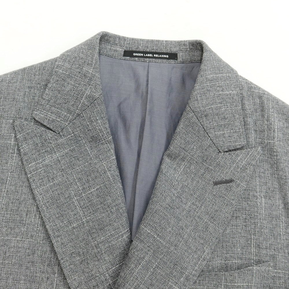 [Used] green label relaxing × Sartoria Ring wool cotton linen double-breasted suit, grey [size 46/80] [GRY] [S/S] [Condition rank A] [Men&