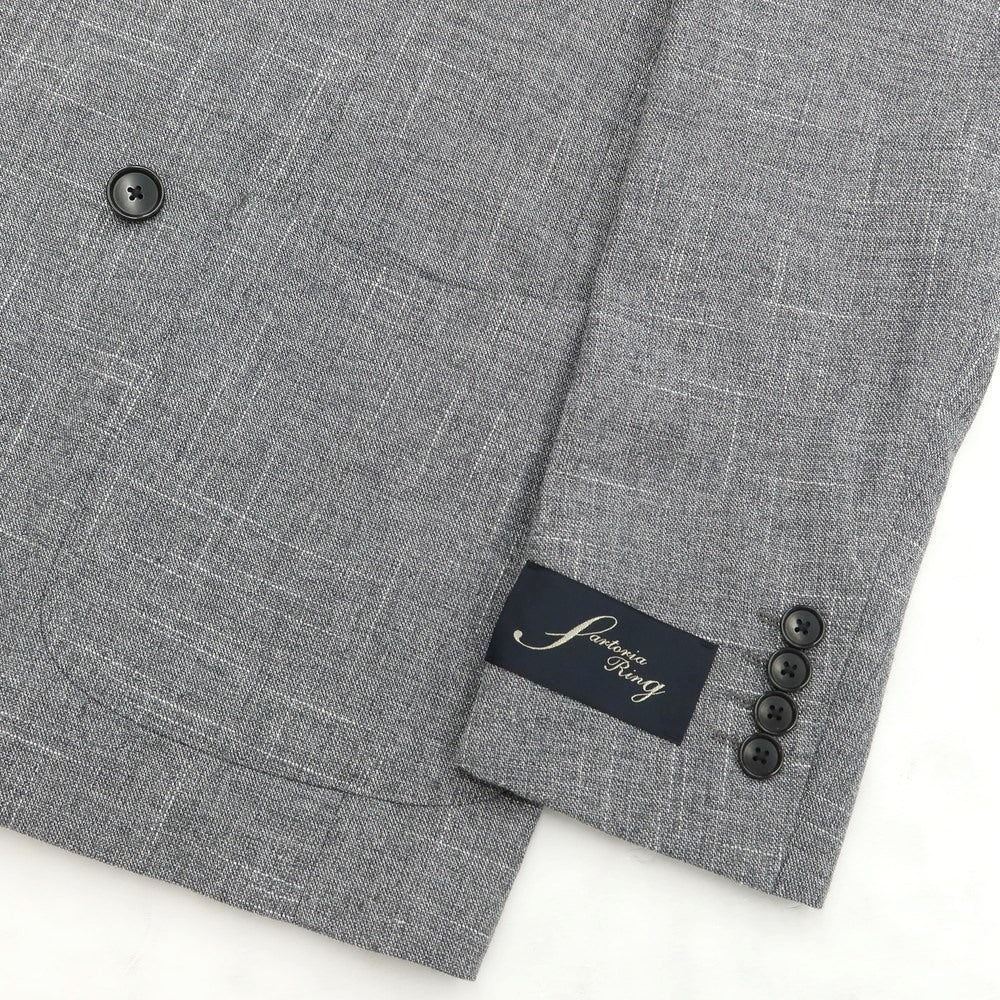 [Used] green label relaxing × Sartoria Ring wool cotton linen double-breasted suit, grey [size 46/80] [GRY] [S/S] [Condition rank A] [Men&