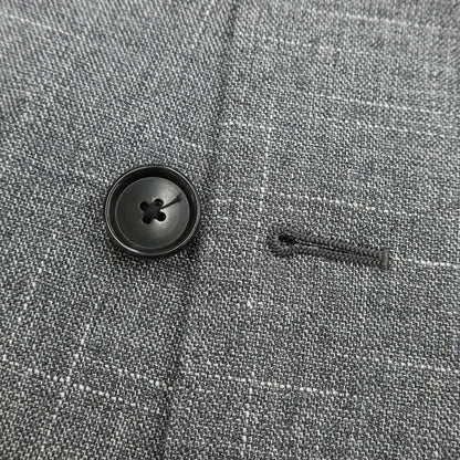 [Used] green label relaxing × Sartoria Ring wool cotton linen double-breasted suit, grey [size 46/80] [GRY] [S/S] [Condition rank A] [Men&