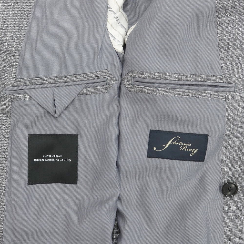 [Used] green label relaxing × Sartoria Ring wool cotton linen double-breasted suit, grey [size 46/80] [GRY] [S/S] [Condition rank A] [Men&