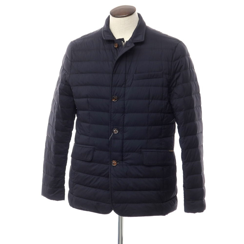 【中古】ムーレー MOORER ナイロン ダウンジャケット ブルゾン ダークネイビー【サイズ52】【NVY】【A/W】【状態ランクB】【メンズ】【768894】