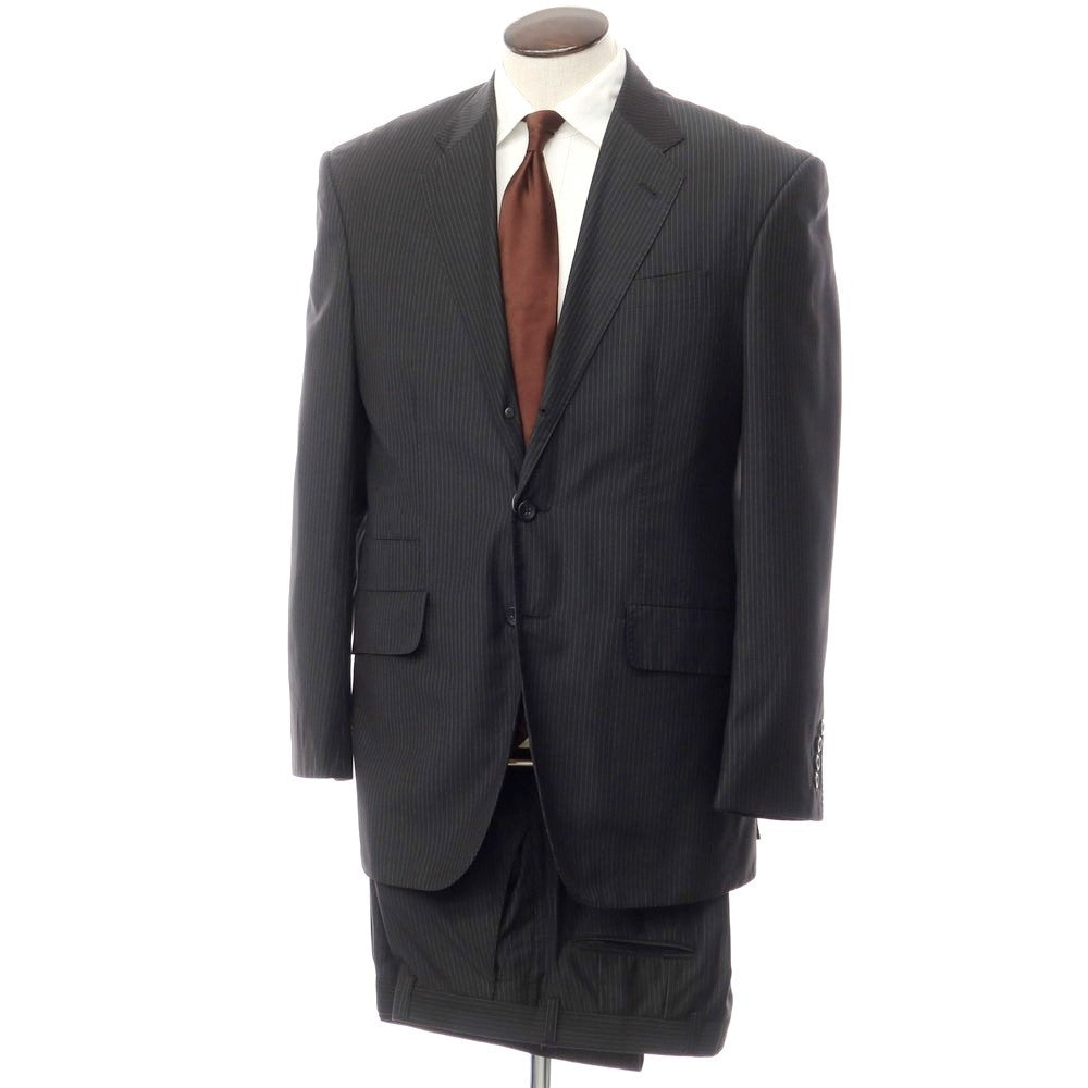 [Used] Barneys New York Wool Pinstripe 3-Button Suit Black x Beige [Size XL] [BLK] [S/S/A/W] [Condition Rank C] [Men&