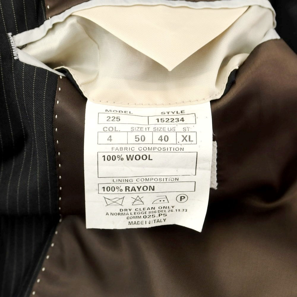 [Used] Barneys New York Wool Pinstripe 3-Button Suit Black x Beige [Size XL] [BLK] [S/S/A/W] [Condition Rank C] [Men&