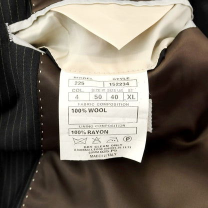 [Used] Barneys New York Wool Pinstripe 3-Button Suit Black x Beige [Size XL] [BLK] [S/S/A/W] [Condition Rank C] [Men&