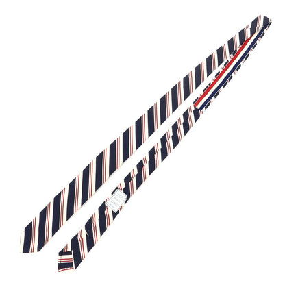 [Used] Thom Browne THOM BROWNE Striped 3-fold Silk Cotton Narrow Tie Navy x White [NVY] [S/S/A/W] [Condition Rank C] [Men&