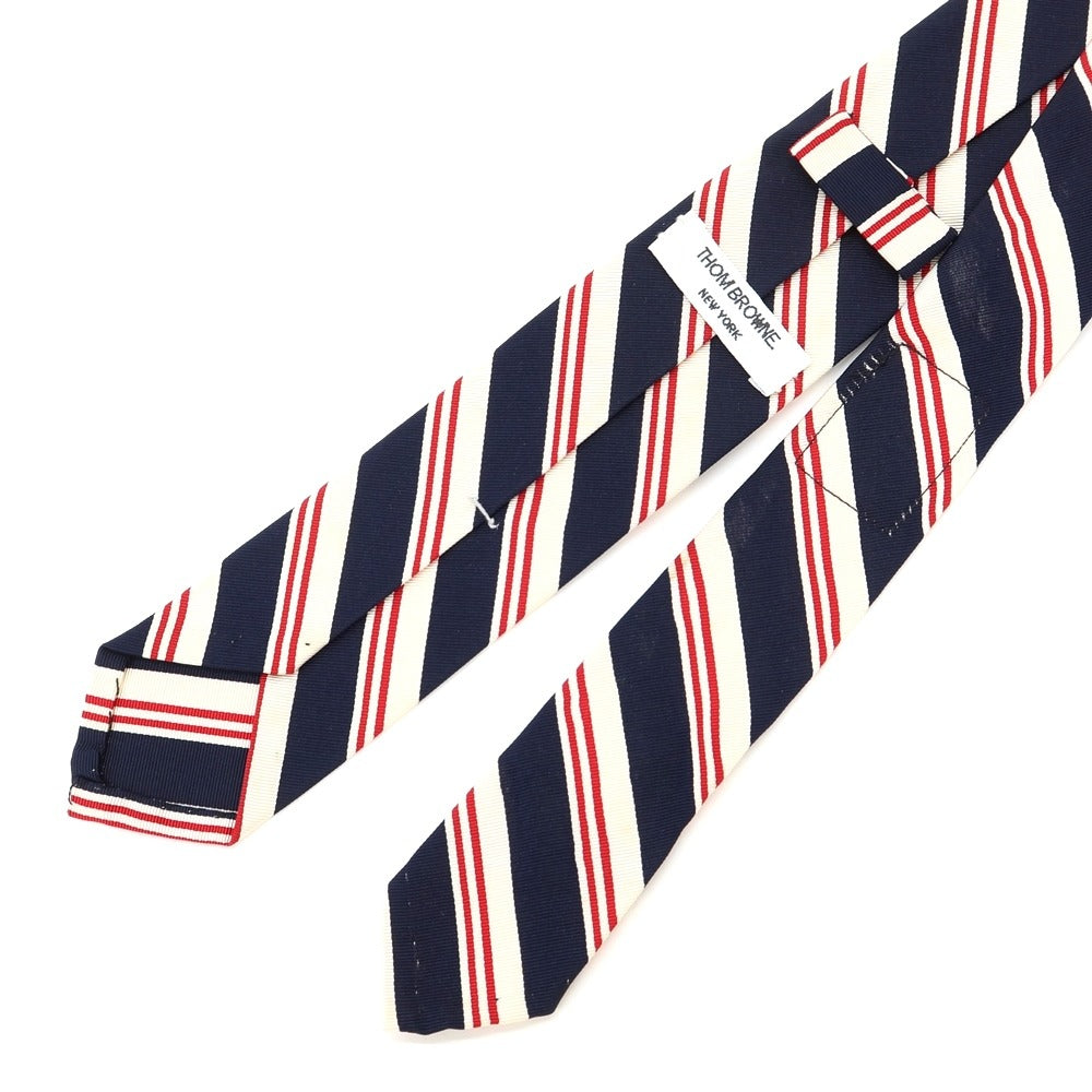 [Used] Thom Browne THOM BROWNE Striped 3-fold Silk Cotton Narrow Tie Navy x White [NVY] [S/S/A/W] [Condition Rank C] [Men&