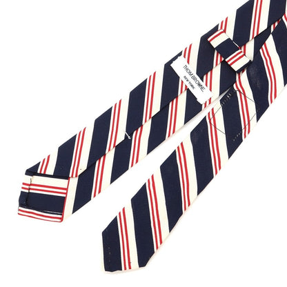 [Used] Thom Browne THOM BROWNE Striped 3-fold Silk Cotton Narrow Tie Navy x White [NVY] [S/S/A/W] [Condition Rank C] [Men&