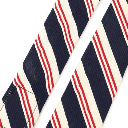 [Used] Thom Browne THOM BROWNE Striped 3-fold Silk Cotton Narrow Tie Navy x White [NVY] [S/S/A/W] [Condition Rank C] [Men&