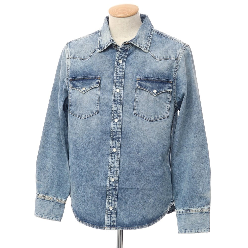 [Used] Nine in the Morning NINE:INTHE:MORNING Denim Distressed Western Shirt Blue [Size S] [BLU] [S/S/A/W] [Condition Rank A] [Men&