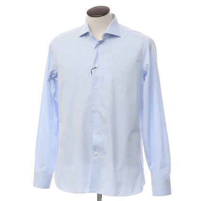 【中古】ボリエッロ BORRIELLO ツイルコットン ワイドカラー ドレスシャツ ライトブルー【サイズ44】【BLU】【S/S/A/W】【状態ランクB】【メンズ】【769172】