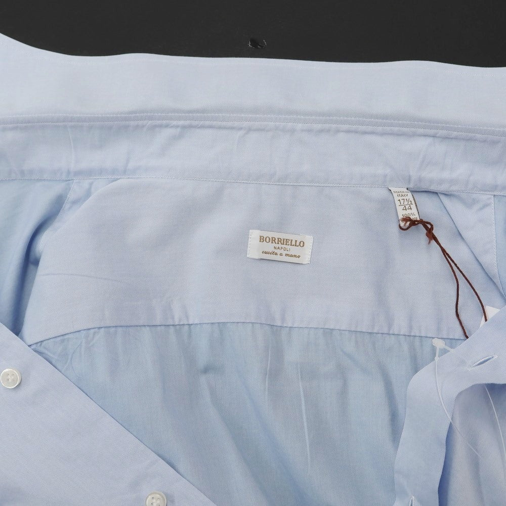【中古】ボリエッロ BORRIELLO ツイルコットン ワイドカラー ドレスシャツ ライトブルー【サイズ44】【BLU】【S/S/A/W】【状態ランクB】【メンズ】【769172】