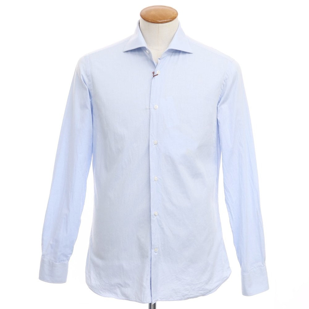[Used] BORRIELLO Twill Cotton Wide Collar Dress Shirt Light Blue [Size 39] [BLU] [S/S/A/W] [Condition Rank B] ​​[Men&