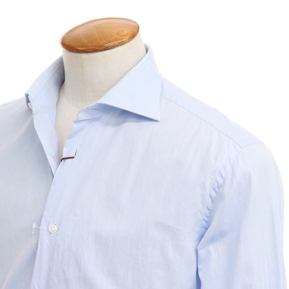 [Used] BORRIELLO Twill Cotton Wide Collar Dress Shirt Light Blue [Size 39] [BLU] [S/S/A/W] [Condition Rank B] ​​[Men&