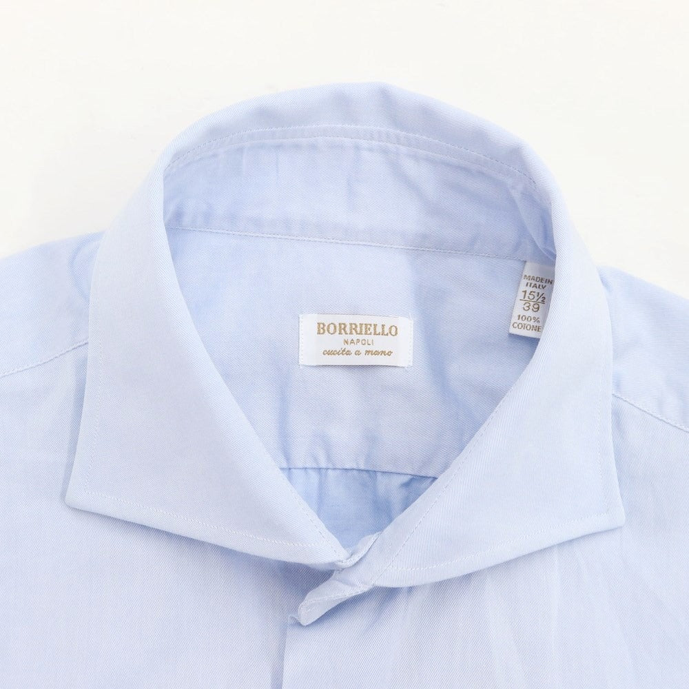 [Used] BORRIELLO Twill Cotton Wide Collar Dress Shirt Light Blue [Size 39] [BLU] [S/S/A/W] [Condition Rank B] ​​[Men&