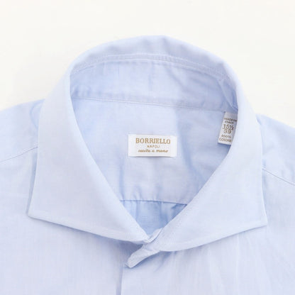 [Used] BORRIELLO Twill Cotton Wide Collar Dress Shirt Light Blue [Size 39] [BLU] [S/S/A/W] [Condition Rank B] ​​[Men&