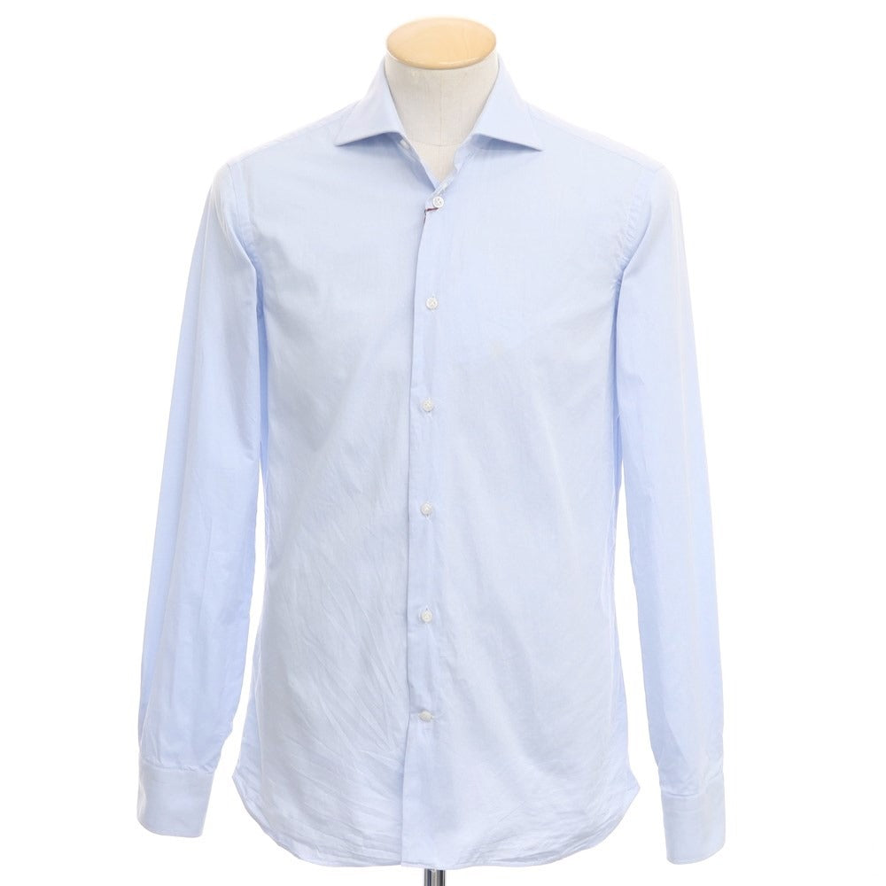 [Used] BORRIELLO Twill Cotton Wide Collar Dress Shirt Light Blue [Size 38] [BLU] [S/S/A/W] [Condition Rank B] ​​[Men&