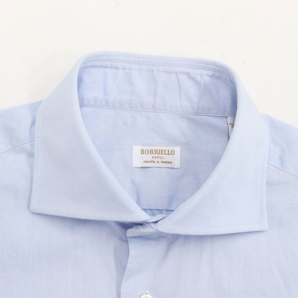[Used] BORRIELLO Twill Cotton Wide Collar Dress Shirt Light Blue [Size 38] [BLU] [S/S/A/W] [Condition Rank B] ​​[Men&