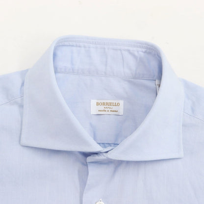 [Used] BORRIELLO Twill Cotton Wide Collar Dress Shirt Light Blue [Size 38] [BLU] [S/S/A/W] [Condition Rank B] ​​[Men&