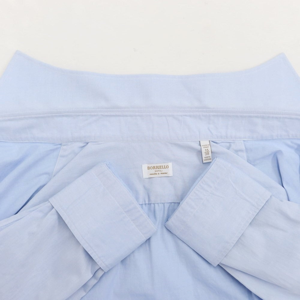 [Used] BORRIELLO Twill Cotton Wide Collar Dress Shirt Light Blue [Size 38] [BLU] [S/S/A/W] [Condition Rank B] ​​[Men&