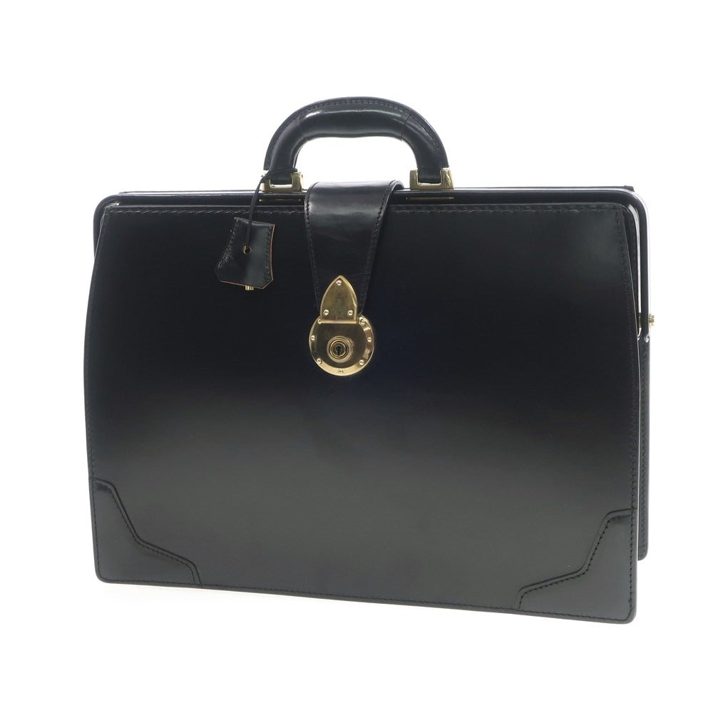 【中古】オオバセイホウ 大峡製鞄 ブライドルレザー スリム ダレスバッグ ブラック【BLK】【S/S/A/W】【状態ランクB】【メンズ】【769069】