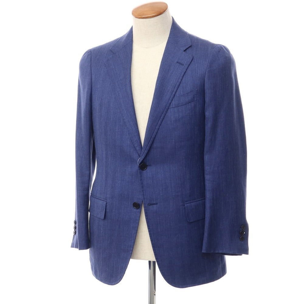 [Used] Makers Shirt Kamakura Wool Silk Linen 2B Tailored Jacket Light Navy [Size 46] [NVY] [S/S] [Condition Rank B] ​​[Men&