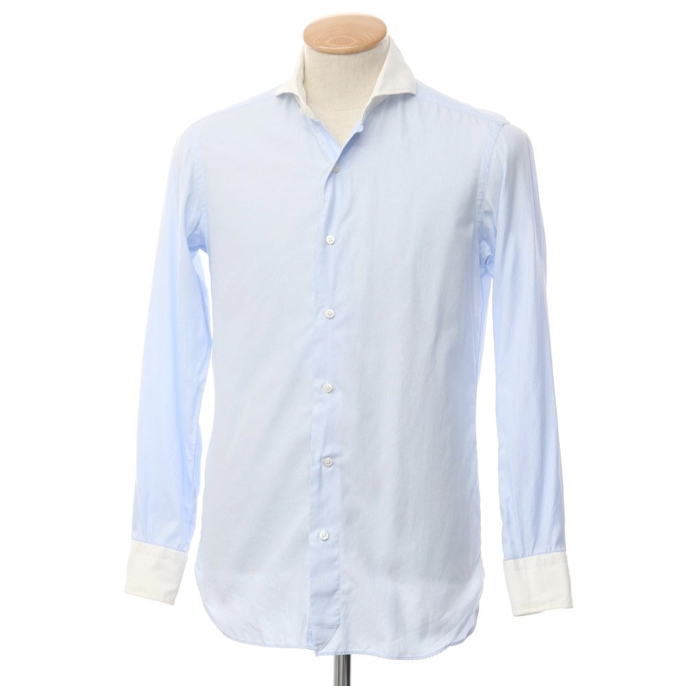 [Used] Makers Shirt Kamakura Cotton Horizontal Collar Dress Shirt Light Blue x White [Size 37-81] [BLU] [S/S/A/W] [Condition Rank C] [Men&