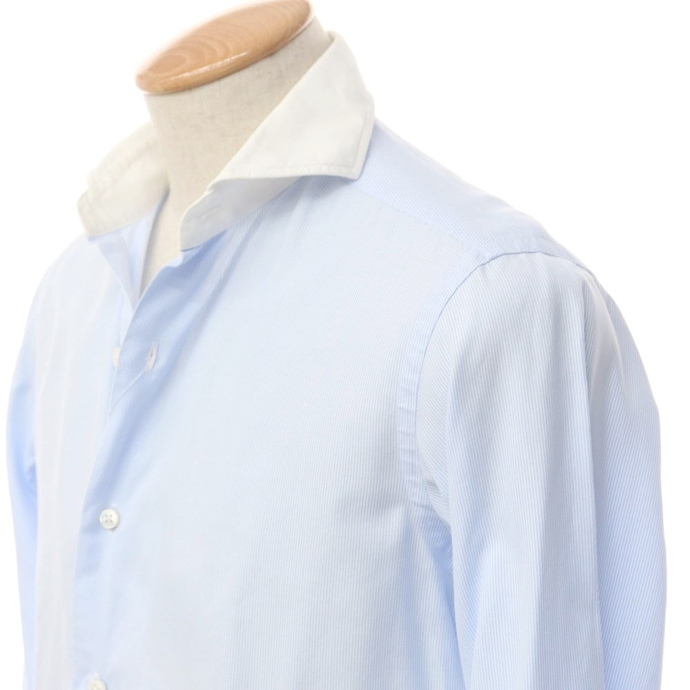 [Used] Makers Shirt Kamakura Cotton Horizontal Collar Dress Shirt Light Blue x White [Size 37-81] [BLU] [S/S/A/W] [Condition Rank C] [Men&
