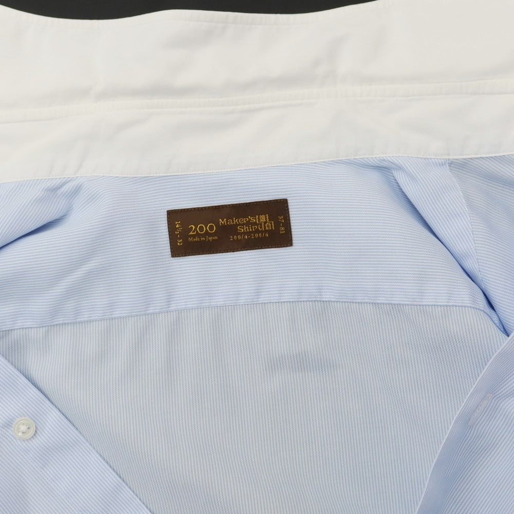 [Used] Makers Shirt Kamakura Cotton Horizontal Collar Dress Shirt Light Blue x White [Size 37-81] [BLU] [S/S/A/W] [Condition Rank C] [Men&