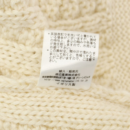 [Used] GUERNSEY WOOLLENS Low Gauge Wool Cable Knit Turtleneck Knit Ivory [Size 38] [WHT] [A/W] [Condition Rank B] ​​[Men&