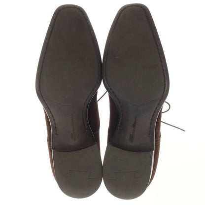 [Used] Santoni suede plain toe dress shoes, dark brown [Size 6 1/2] [BRW] [S/S/A/W] [Condition Rank C] [Men&