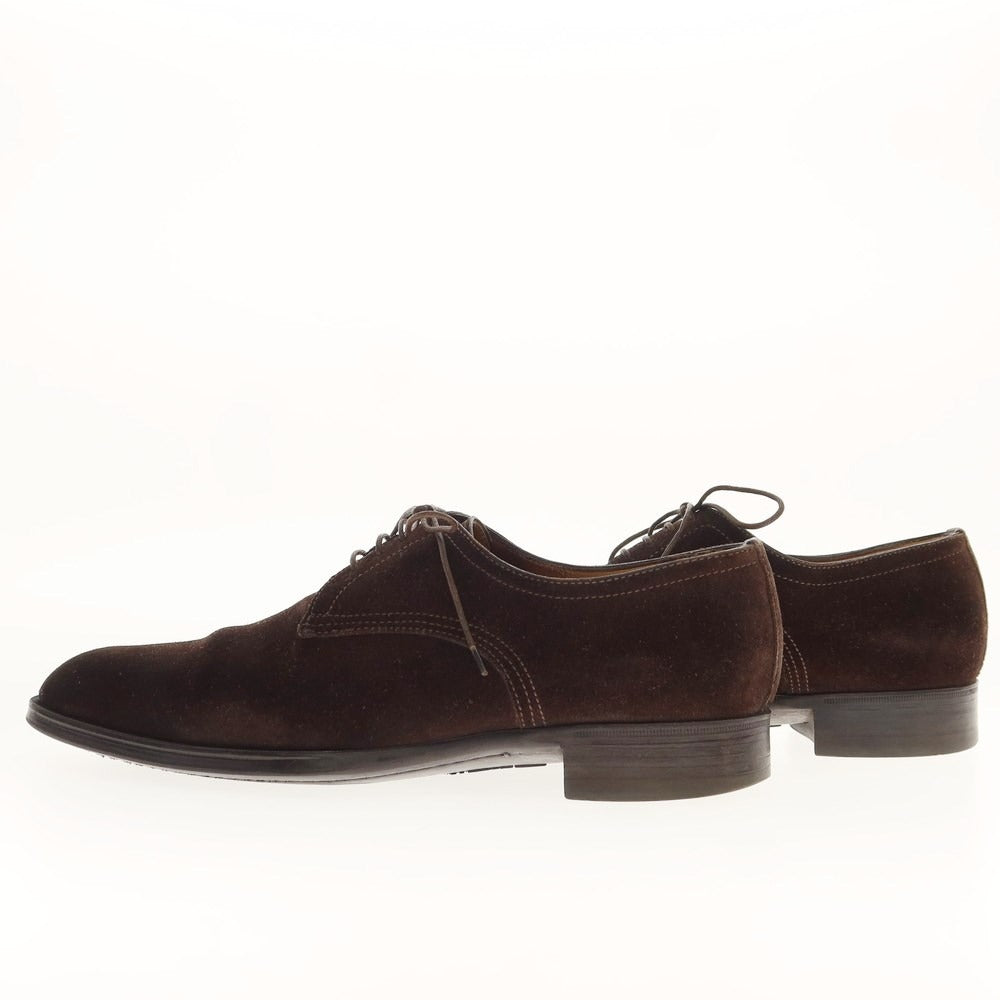 [Used] Santoni suede plain toe dress shoes, dark brown [Size 6 1/2] [BRW] [S/S/A/W] [Condition Rank C] [Men&