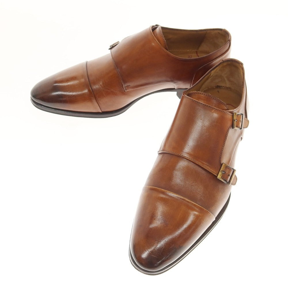 【中古】ロッソナポリ ROSSO NAPOLI ダブルモンクストラップ ドレスシューズ ブラウン【サイズ40】【BRW】【S/S/A/W】【状態ランクC】【メンズ】【769168】