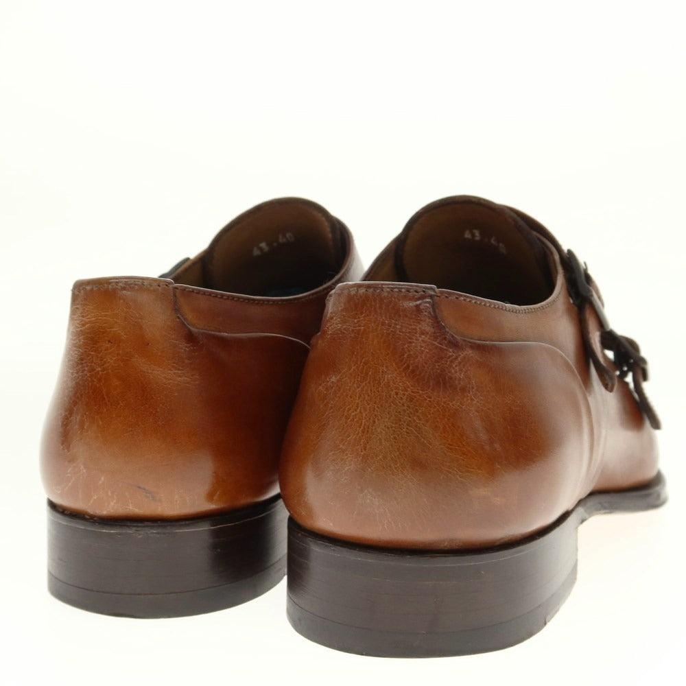 【中古】ロッソナポリ ROSSO NAPOLI ダブルモンクストラップ ドレスシューズ ブラウン【サイズ40】【BRW】【S/S/A/W】【状態ランクC】【メンズ】【769168】