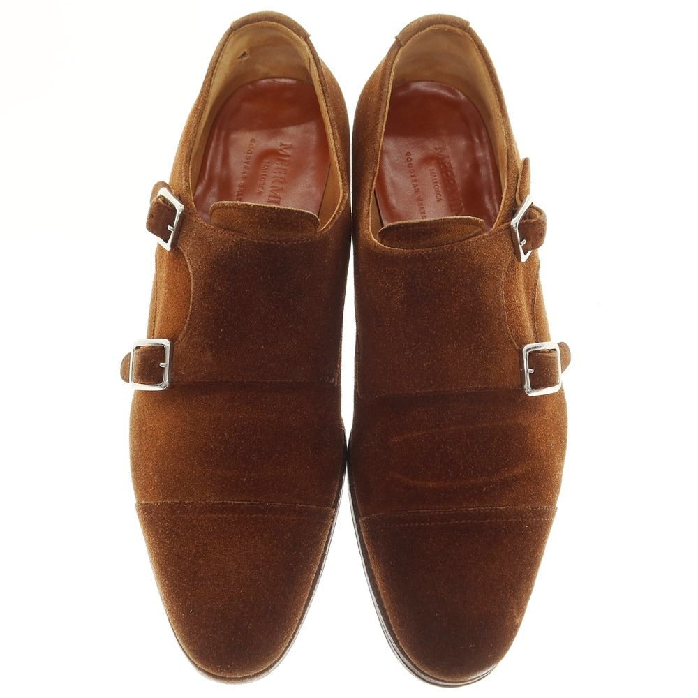 [Used] MEERMIN Suede Double Monk Dress Shoes Brown [Size 6 1/2] [BRW] [S/S/A/W] [Condition Rank C] [Men&