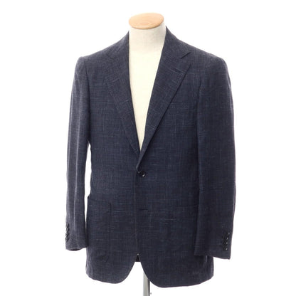 [Used] Sartoria Ring Wool Silk Linen 3B Tailored Jacket Dark Navy [Size 44] [NVY] [S/S] [Condition Rank C] [Men&