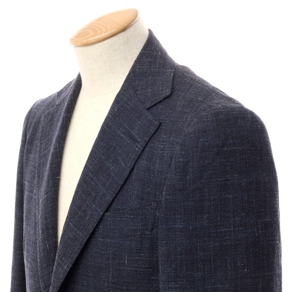 [Used] Sartoria Ring Wool Silk Linen 3B Tailored Jacket Dark Navy [Size 44] [NVY] [S/S] [Condition Rank C] [Men&