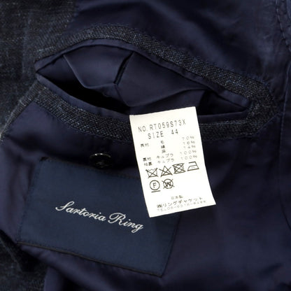 [Used] Sartoria Ring Wool Silk Linen 3B Tailored Jacket Dark Navy [Size 44] [NVY] [S/S] [Condition Rank C] [Men&