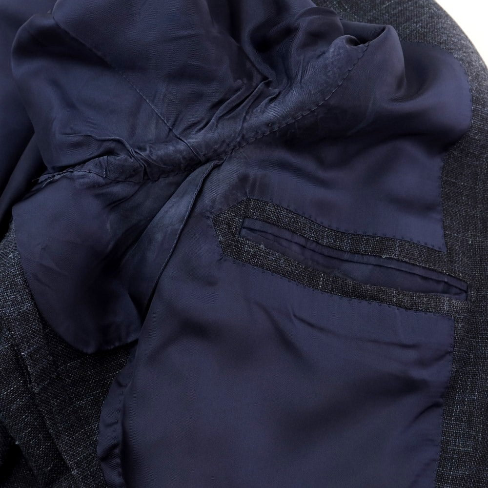 [Used] Sartoria Ring Wool Silk Linen 3B Tailored Jacket Dark Navy [Size 44] [NVY] [S/S] [Condition Rank C] [Men&