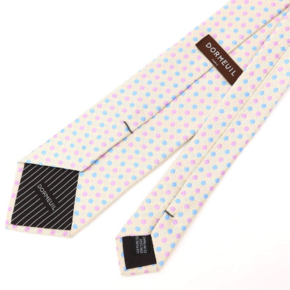 [Used] Dormeuil Dot 3-fold Silk Tie Ivory [BEI] [S/S/A/W] [Condition Rank B] ​​[Men&