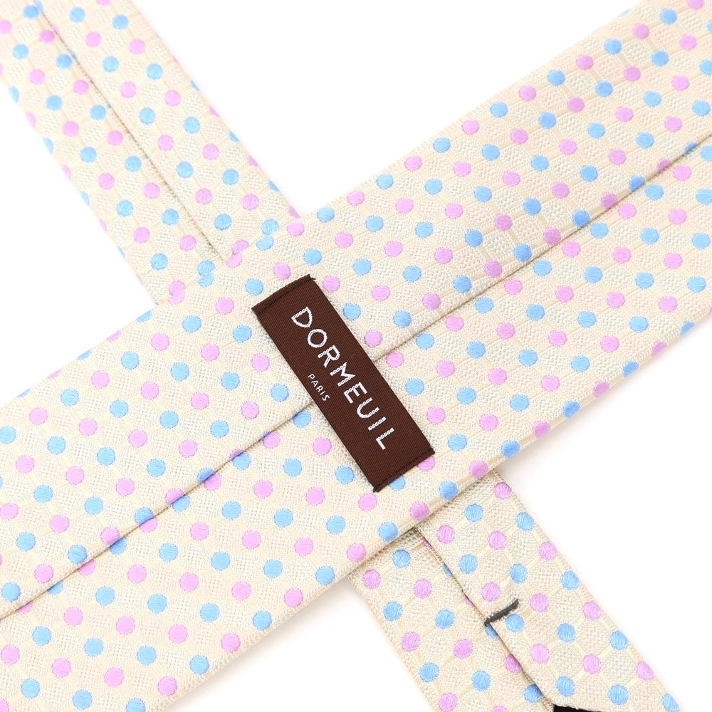 [Used] Dormeuil Dot 3-fold Silk Tie Ivory [BEI] [S/S/A/W] [Condition Rank B] ​​[Men&
