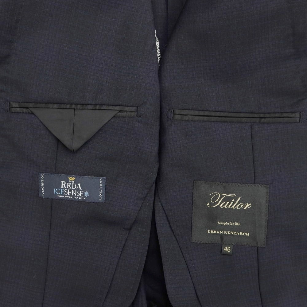 [Used] URBAN RESEARCH Wool Check 3-Button Suit Black x Navy [Size 46] [BLK] [S/S] [Condition Rank C] [Men&