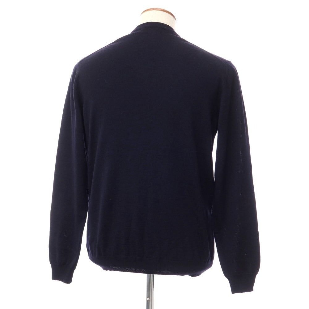 [Used] ZANONE wool V-neck pullover knit, navy [size 50] [NVY] [A/W] [Condition rank B] ​​[Men&