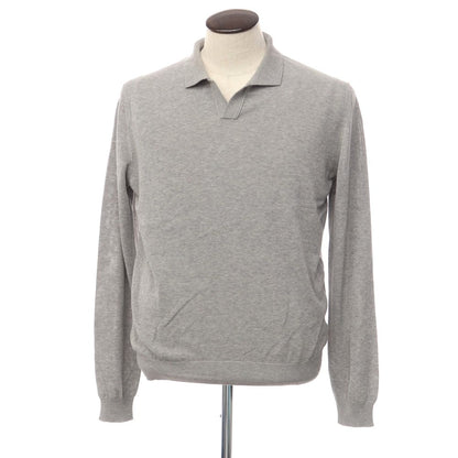 [Used] ZANONE Cotton Skipper Polo Knit Grey [Size 52] [GRY] [S/S] [Condition Rank C] [Men&