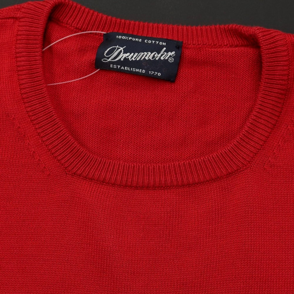 [Used] Drumohr Cotton Crew Neck Pullover Knit Red [Size 40] [RED] [S/S] [Condition Rank B] ​​[Men&