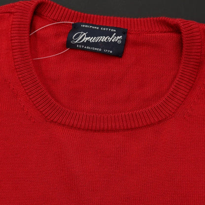 [Used] Drumohr Cotton Crew Neck Pullover Knit Red [Size 40] [RED] [S/S] [Condition Rank B] ​​[Men&